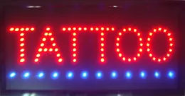 LED Tattoo Segno Luminoso Finestra Lampeggiante Lampeggiante Appeso Display NEON Light Shop 48x25cm Solo interni gratuiti