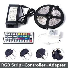 Blister Sets DC12V 5M 5050 smd RGB non/IP65 waterproof led flexible strip light 60 leds/m Home Decor Lamp Car lamp