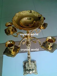 Şerit zihinsel kristal çiçek standı düğün centerpiece 1235 silah mumlelabra, akrilik kristal mumluk