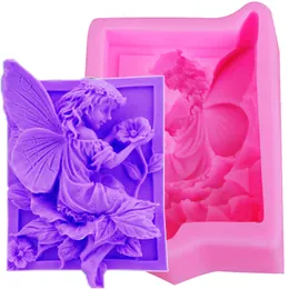 Kwiat Fairy Silikonowe Formy Czekoladowe Fudge Baby Angel Soap Cake Decorate Kitchen BakeWare 3D Formowanie cukru