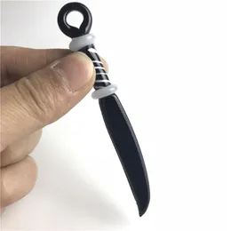 4 pollici colorato vetro dabber olio cera dab fumo strumento wit spesso pyrex coltello spada vaporizzatore strumenti dab indossabili