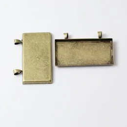 Beadsnice large blank bezel setting pendant bezels brass rectangle pendant setting for your handmade project diy gift for her ID 5894