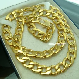 n293-Best Gift Men Gold Gold Stainless Steel Necklace Chain 50cm 60cm / 70cm طول سلسلة قلادة