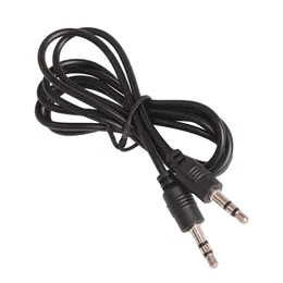 100pcs/lot Wholesale 3.5 mm pin to 3.5 mm pin stero audio cable Headphone Jack Black color