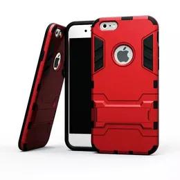 Hybrid Kickstand Anti Shock Defender Armour Case TPU + PC-lock för iPhone X XS XR XS MAX 5S 6 6S 7 8 PLUS 170PCS / LOT