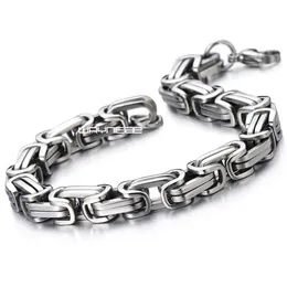 Men 9K 9CT White Gold GF 21.5cm Length 8mm Width Heavy Bracelet Bangle B106