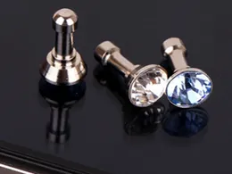 Hot sale diamond Dust Plug For HTC For Samsung Galaxy s6 For iphone 6 plus 5s 4S 5 6 dust plug 3.5mm earphones phone accessories