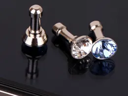 Hot Sale Diamond Dust Plug för HTC för Samsung Galaxy S6 för iPhone 6 Plus 5S 4S 5 6 Dammplugg 3,5 mm hörlurar Telefontillbehör