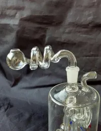 Gratis frakt Ny 2 Spiral Transparent Glass Pot, Glass Hookah / Glass Bong Parts, Long 8cm, Spot Sales