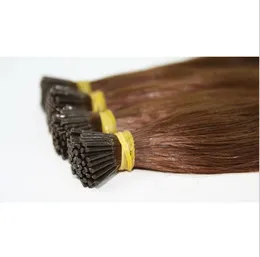 Оптово-150г/комплект 1 г 14"- 24" 100% человеческих волос я наклоняю выдвижения волос Remy индийские заводская цена прямая палка я кончики волос DHL бесплатная