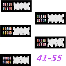 2017 Nova Moda Airbrush Prego Stencils Set 41-50 Ferramentas Diy Aerografia 10 x Folha de Modelo para Airbrush Kit Nail Art Paint