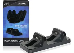 Dual Micro USB-laddningsdocka PS4 Charger Station Stand Base för PS4 PlayStation 4 Trådlös spelkontroller