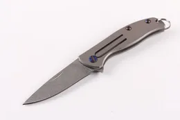 Squisito mini coltello pieghevole tascabile D2 lame in acciaio con manico in lega di titanio da campeggio sopravvivenza coltelli portachiavi EDC