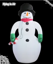 4m Height Outdoor Decorative White Inflatable Christmas Snowman Model Balloon for Winter Christmas