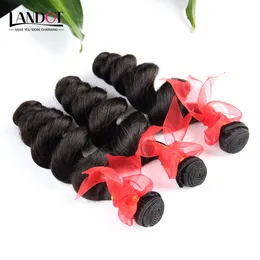 6st LOT 8-30INCH BRAZILIAN LOSE DEEP WAVE Curly Virgin Hair Grade 7A Obehandlat Human Hair Weave Buntar Naturliga färgförlängningar Dybara