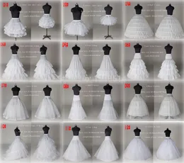 2020 Yeni 10 Stil Beyaz Bir Çizgi Balo Denizkızı Düğün Balo Gelin Petticoats Jüpon Crinoline Düğün Aksesuarları Gelin kayma Elbiseler