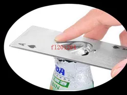 500pcs / lot Gratis frakt Rostfritt stål Poker Spelkort av Spades Bar Verktyg Soda Beer Bottle Cap Opener Present