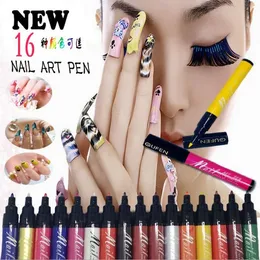 2015 Nowa Nail Art Pen Malarstwo Design Tool 16 kolorów Opcjonalny żel rysunek DIY Narzędzia Narzędzia Nail Narzędzia Nail