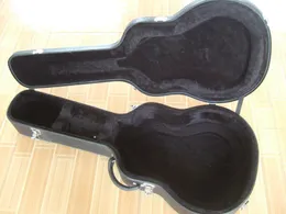 Black Hard Case for 41 43 Inch Acoustic Electric Guitar with Black Lining Can Custom LOGO SIZE LINING