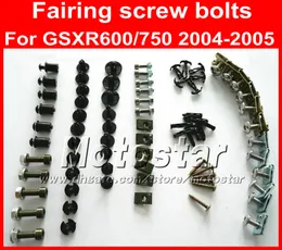 Low price Motorcycle Fairing screw bolts kit for SUZUKI GSXR 600 750 K4 2004 2005 GSXR600 GSXR750 04 05,black fairings bolt set