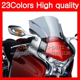 100% ny motorcykel vindrutan för Honda VFR1200 10 11 12 13 VFR1200 RR VFR 1200 RR 2010 2011 2012 2013 Chrome Black Clear Smoke Windshast