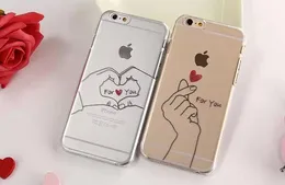 Nova moda criativa casal amor capa de telefone rígido para iphone 5 5s 6 plus
