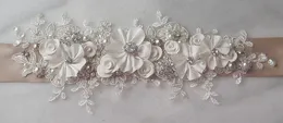 Exquisite Bridal Sashes Rhinestones Applique Pearls Flowers Wedding Belts Bridal Accessories Customized