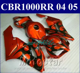 Injektionsform Högkvalitativa ABS BodyKits för Honda 2004 2005 CBR1000 RR Black Red Fairing Kit CBR1000RR 04 05 Fairings Set SL18