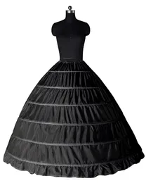 Abito da ballo bianco nero 6 cerchi Sottoveste da sposa Sottoveste in crinolina Sottogonna da sposa Slip 6 Gonna a cerchio Crinolina per abito Quinceanera CPA206