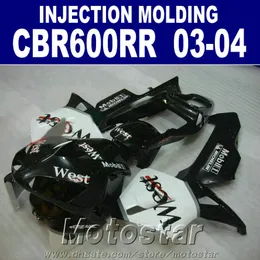 nuovo stampo a iniezione carenatura nera per honda 2003 2004 cbr 600rr cbr600rr 03 04 carene aftermarket set rlxs