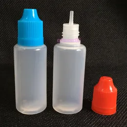 20 ml PE plastikowe butelki z kropliny z czapką odporną na dziecko do ejuice e płyn