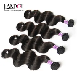 Não transformados 9A Peruano Onda Do Corpo Do Cabelo Virgem 100% Feixes de Tecer Cabelo Humano 4 Pc Cor Natural DIMENSIVA TENSO GROSSO TANGLE Extensões de Cabelo LIVRE