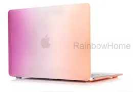 Sert Plastik Kılıf Kapak Koruyucu Macbook Hava Pro Retina Için 12 13 15 16 Inç Laptop Kristal Kılıfları Gökkuşağı Degrade Renk