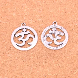 32 Stück antik versilberte Yoga OM Charms Anhänger für europäische Armbänder, Schmuckherstellung, DIY, handgefertigt, 25 mm