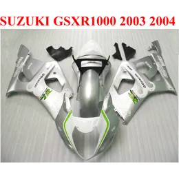 鈴木GSXR1000 2003 2004 K3 K4ブラックシルバービーコンボディワークフェアリングセットGSX-R1000 03 04 BP71