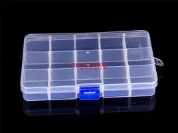 Free Shipping New Arrival 15 compartments free installation demolition Transparent PP plastic jewelry storage box,500pcs/lot