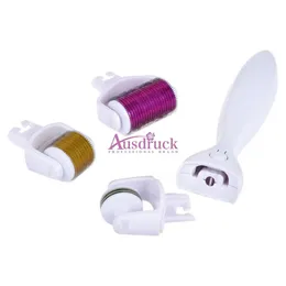 3IN1 180 600 1200 Nålkit Derma Roller Micro Needle Skin Roller Dermatology Therapy Microneedle Dermaroller Flera färgstorlek