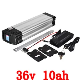 ebike 36V 500W batteri elektrisk cykelbatteri 36V 10AH, för BAFANG / 8FUN 500W Motor med aluminium Case BMS Chargrer Gratis frakt