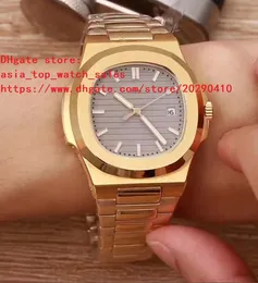 4 kolory 18 K Złoto Prestiżowy Zegarek 40.5mm Nautilus 5711 / 1A-001 Data Azja Mechaniczny Przezroczysty Automatyczny Zegarek Mens