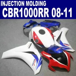 Formowanie wtryskowe ABS Motocykl Części do Honda Fairings CBR1000RR 2008-2011 CBR1000 RR White Red Blue Fairing Kit 08 09 10 11 # U72