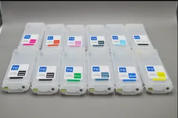 130ml 12 color-set,Empty DIY refillable hp70 ink cartridge with auto reset chips for HP designjet Z3200 printer