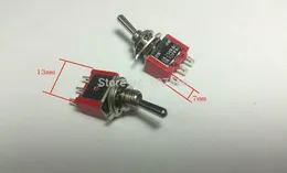 100Pcs 3 Pin ON-OFF-ON SPDT 3 stalls switch AC 5A/120 V 2A/250V