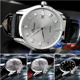Wholesale 500pcs/lot Mix 4Colors men Dress Calendar Business watch Fashion Leather Beinuo watch WR016