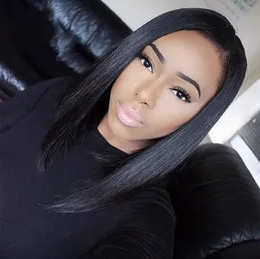 human hair full lace wig / glueless lace front human hair wigs silky straight brazilian virgin lace wig black women baby hair