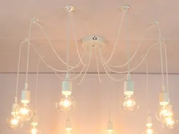 Retro avize E26 E27 örümcek lamba kolye ampul tutucu Edison diy aydınlatma lambaları fenerler aksesuarları messenger tel ampuller gemi hariç