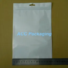 16 centímetros de atacado * 24 centímetros (6,3 "* 9.4") Limpar White Pearl plástico Poly OPP embalagem Zipper fechamento Retail Pacotes Jóias Food PVC Plastic Bag