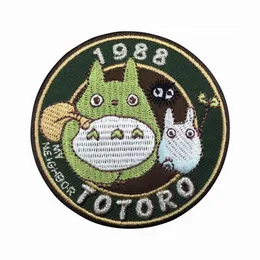 Cute Cat Totoroo 1988 Embroidery Patch Iron on Cartoon Patches for Clothing Bags Jeans Free shipping