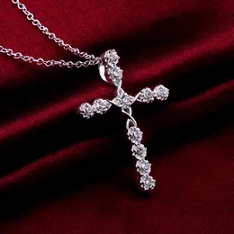 Cross Styles Halsband Romantic 925 Pure Silver Gift Pouches Gratis mode Nya smycken brincos de prata