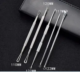 New Arrival 5PCS/set Face Care Stainless Steel Skin Remover Kit Blackhead Blemish Acne Pimple Extractor Tool Skin Care Cleanser