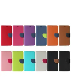 Universal Wallet PU Flip Leather Case Cross Pattern Rotating Phone Cover för 4,4 4,8 5,3 5,7 tum för mobiltelefon iPhone Samsung